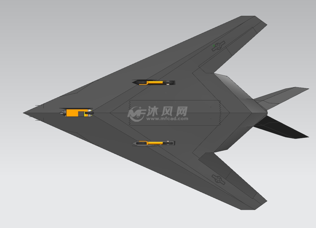 f117夜莺隐身飞机模型 - 航空航天图纸 - 沐风网