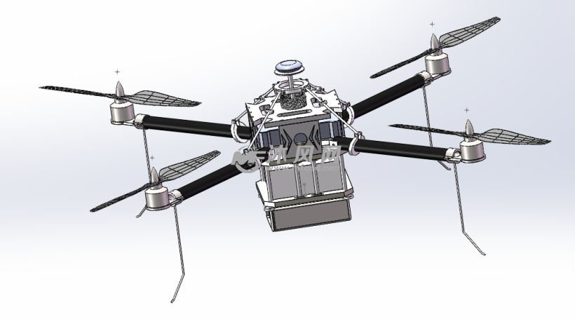 折叠四旋翼无人机 - 航空航天图纸 - 沐风网