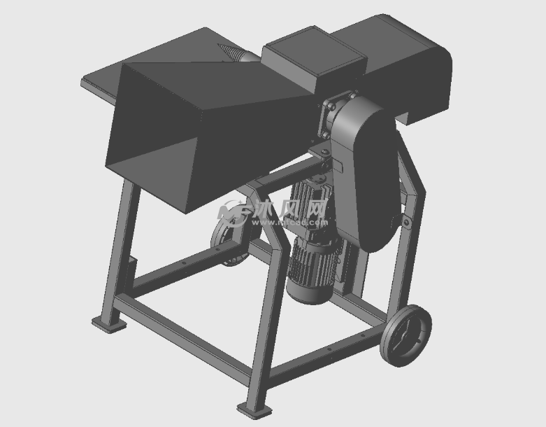 木材削片机结构模型 - 机械加工图纸 - 沐风网