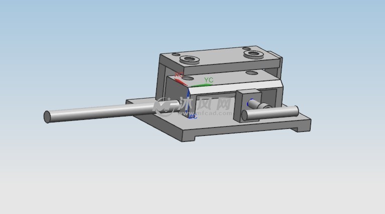 折弯直角板钻孔模- 冲压模具图纸 - 沐风网