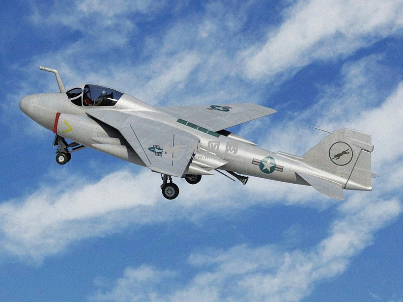 美国ka6d加油机autocad模型