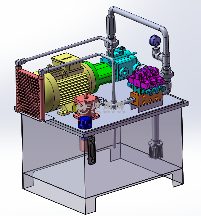 液压泵站模型整体