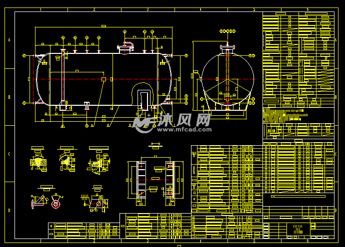 冷凝器缓冲罐 - 分离压力容器图纸 - 沐风网
