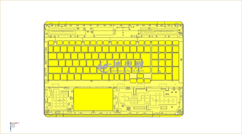 笔记本键盘镭雕工装 - 电脑周边图纸 - 沐风网