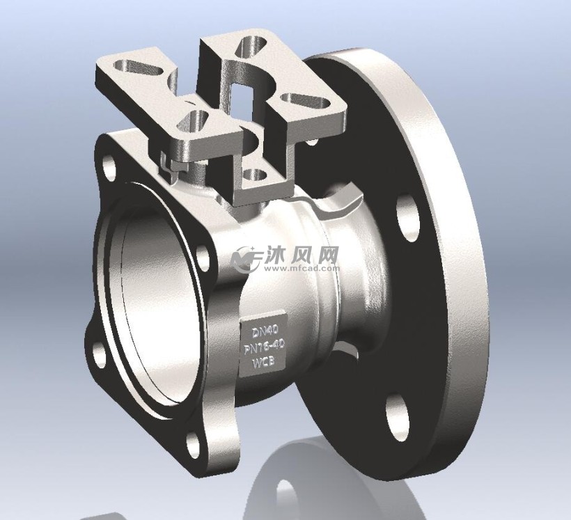 气动手动高平台球阀 - 阀体图纸 - 沐风网