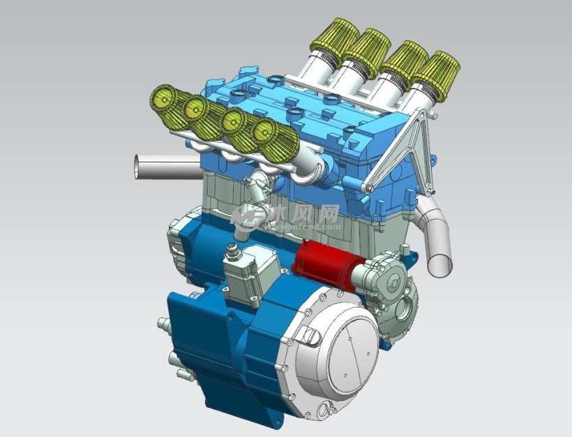 v8发动机模型图纸