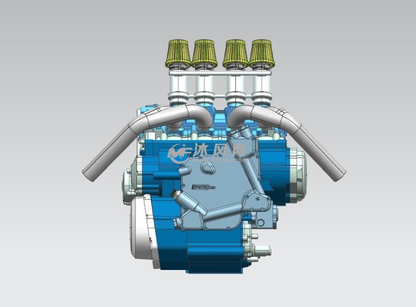 v8发动机模型图纸