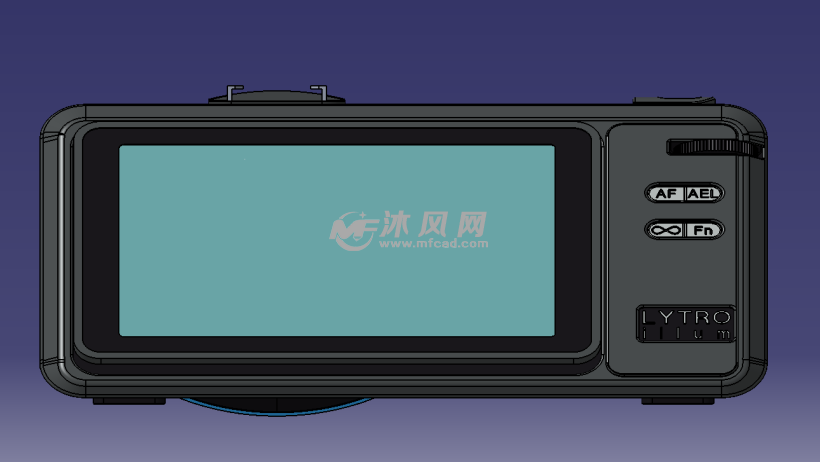 此老式照相机数模在软件中打开后左视图