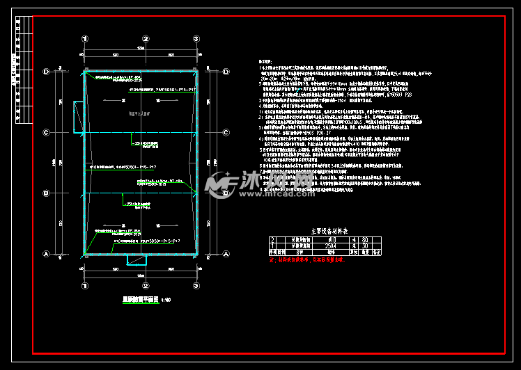 屋顶防雷平面图