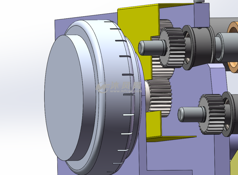 自动提升放卷磁粉齿轮驱动