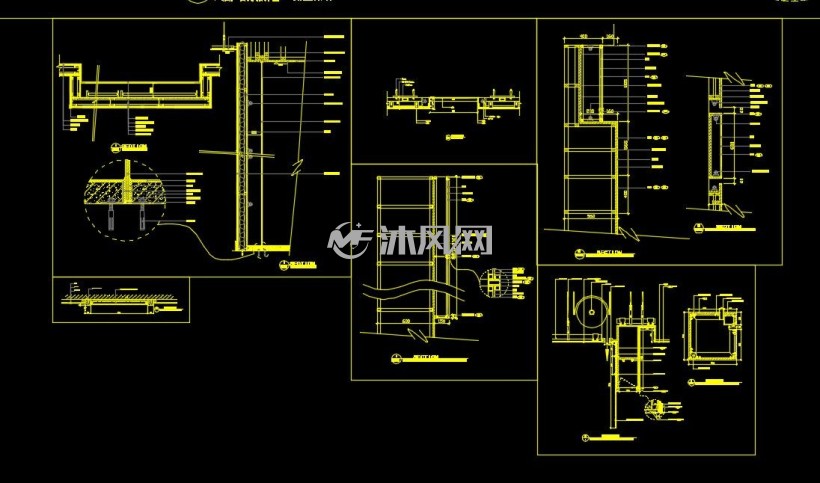 广告灯箱详图合集- 详图,图库图纸 - 沐风网