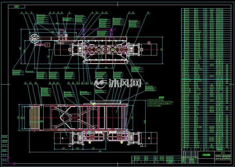 stj800带式输送机机头传动装置 - 轴及轴承图纸 - 沐风网
