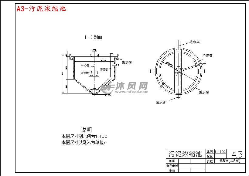 污泥浓缩池简图图片