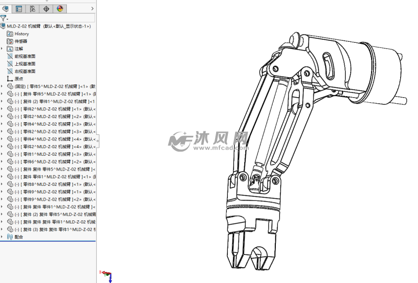 机器人机械手臂设计图 - 机器人模型图纸 - 沐风网
