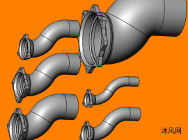 6款a型乙字弯管模型