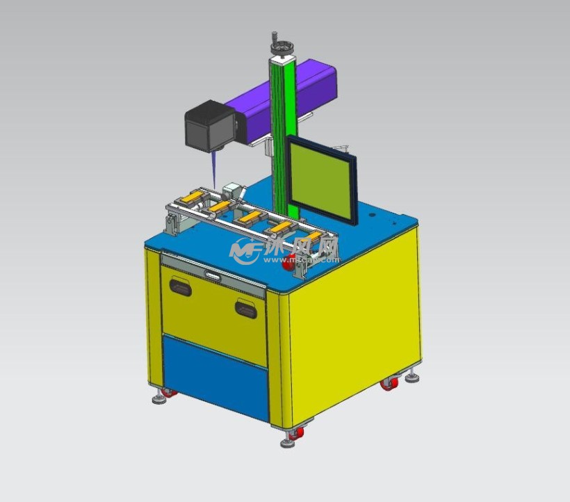 全自動激光打標機模型設計
