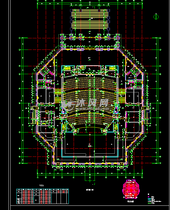 内蒙古某报告厅建筑施工图