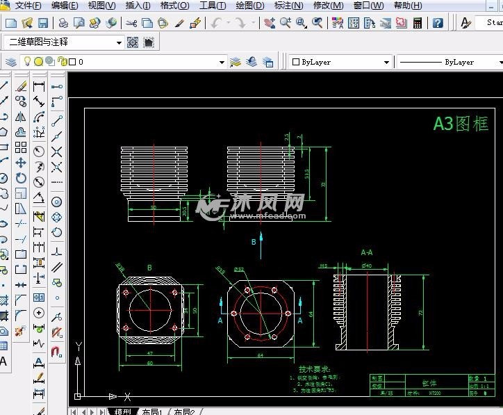 电火塞齿轮凸轮间歇气统活塞单缸发动机图纸