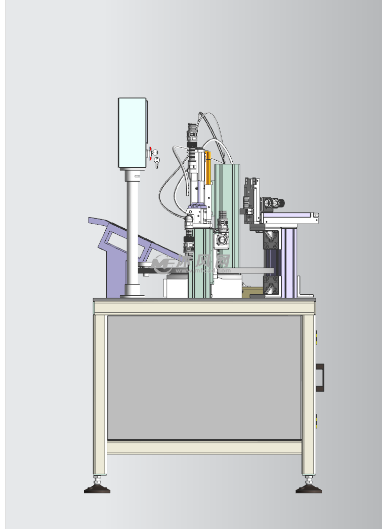 产品制造设备 绕线机         该设计是一款筒柱自动绕线机设计模型