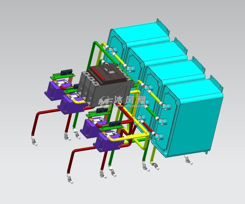 大容量ups电源三维布线图