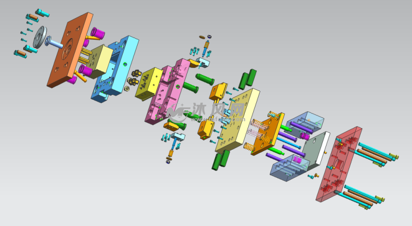 模具三維爆炸圖