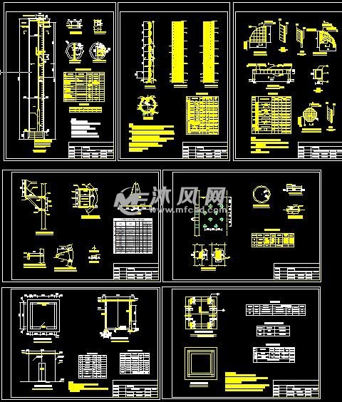 河流取水大口井设计施工图 cad建筑图纸 沐风网