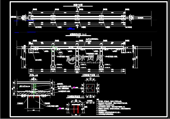 简易渡槽施工图- 引调水工程图图纸 - 沐风网