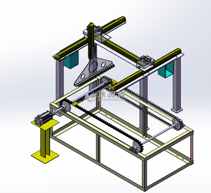 根据瓶装涂装瓶而设计搭建的一个多工位上料输送的结构设备流水线的一