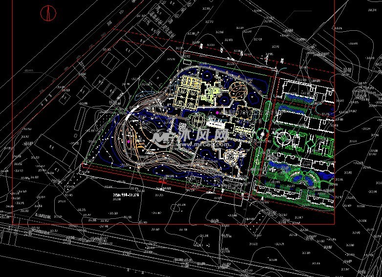 某公園海綿城市設計cad施工圖紙- 建築規劃圖圖紙 - 沐風網