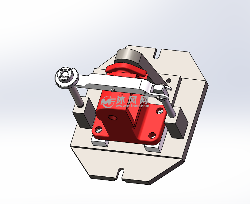 閥體夾具3d設計圖