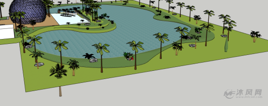校园人工湖设计案例图片