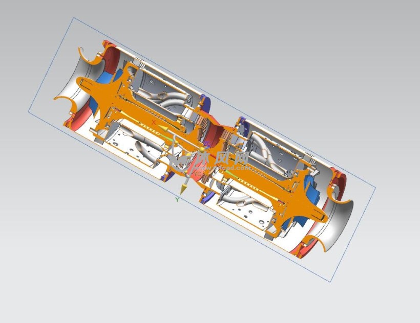 涡扇发动机剖视图