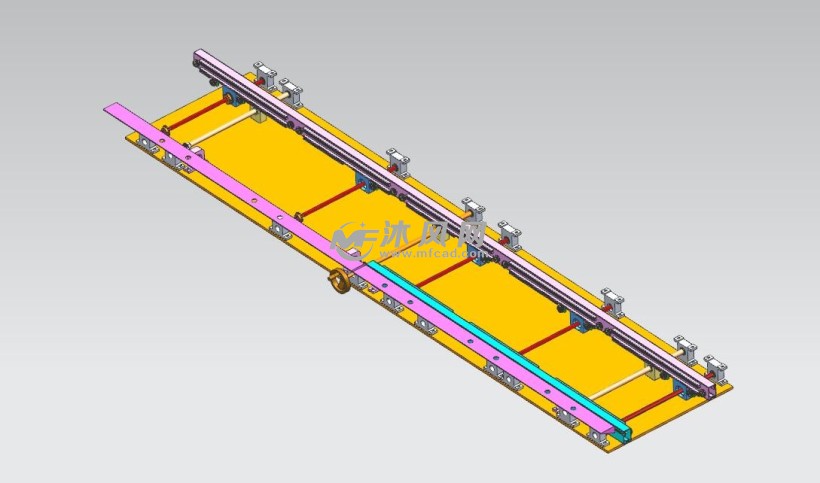 宽度可调输送带三维