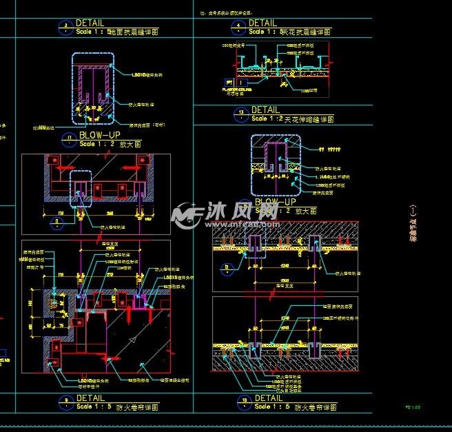 防火卷帘防火门施工图集- 详图,图库图纸 - 沐风网