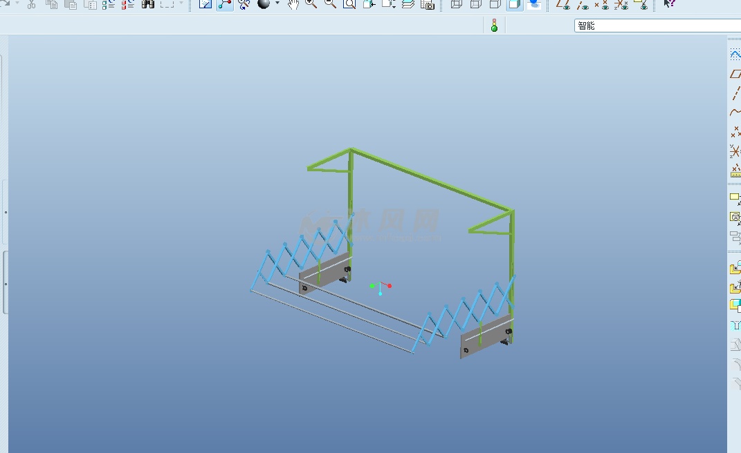 晾衣架模型proe