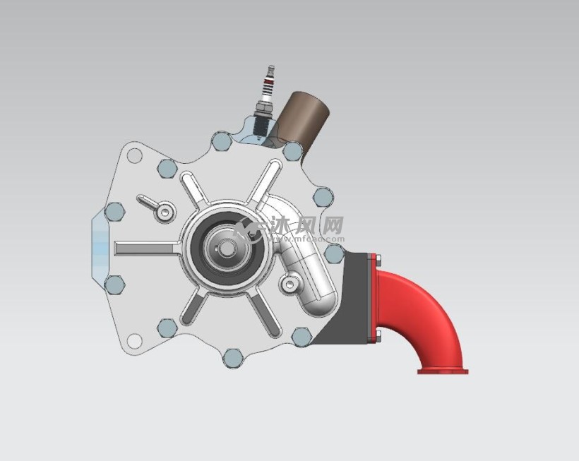 转子发动机模型设计 - 动力系统图纸 - 沐风网