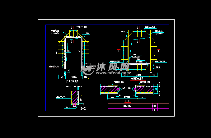 門窗洞口加固箱基剖面圖箱形基礎頂板平面配筋圖圖紙參數圖紙id