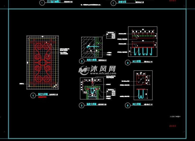 中骏国际社区logo墙及门卫详图