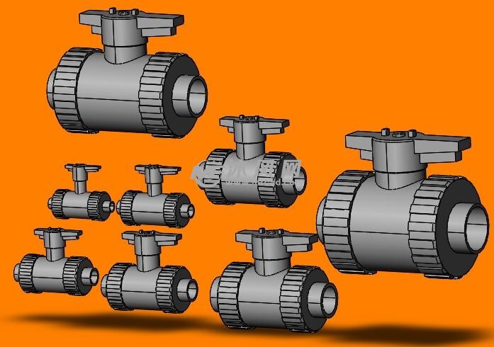 8款pvdf uhp自然球形旋塞球阀装配图