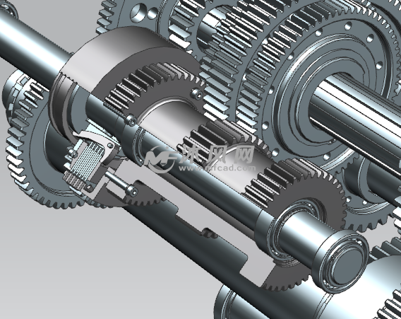 多重传动结构设计 - 齿轮图纸 - 沐风网