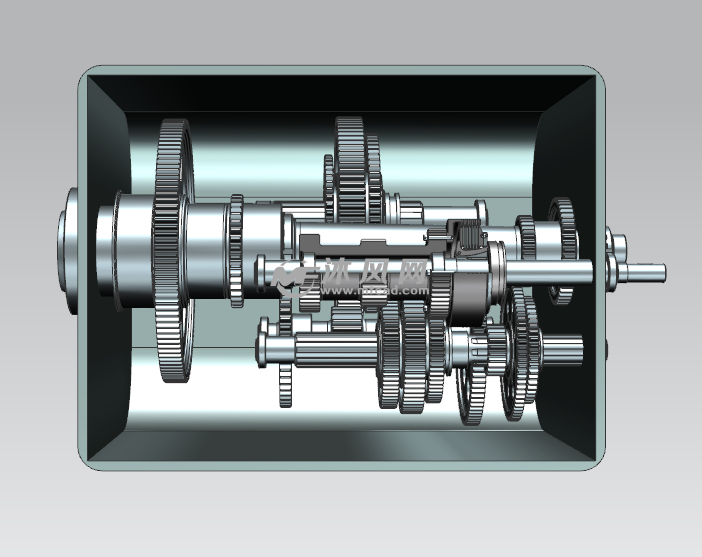 多重传动结构设计 - 齿轮图纸 - 沐风网