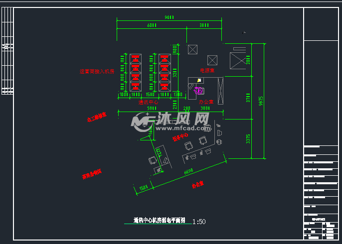 株洲酒店通訊中心機房電氣圖紙