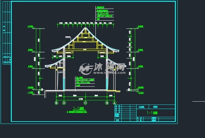 某地寺庙内观音殿建筑设计图