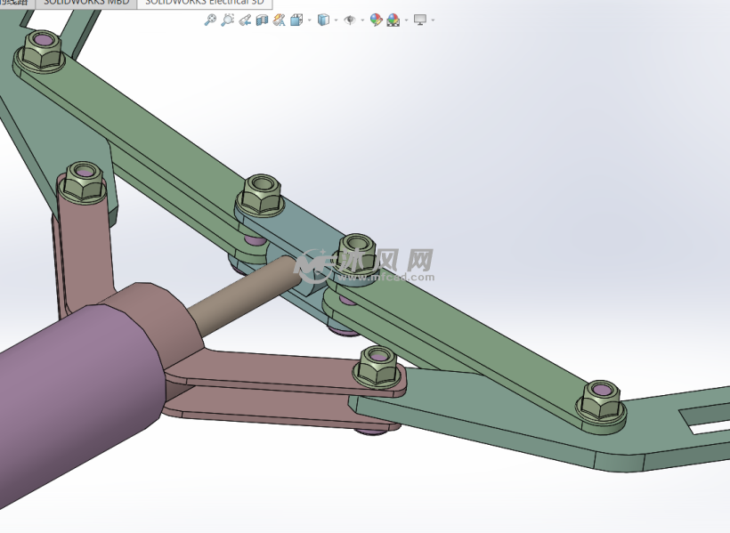 摆臂连杆机构示意图