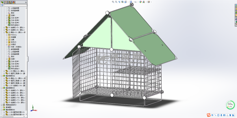 拼接宠物笼子 - 日常用品图纸 - 沐风网
