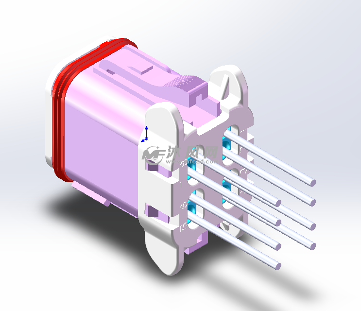8芯方形穿墙接插件