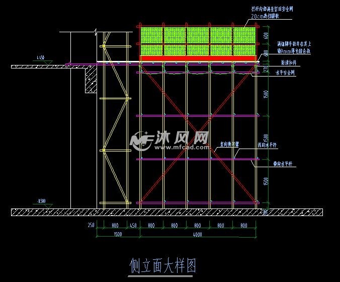 落地式卸料平台施工图 详图,图库图纸 沐风网