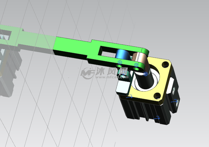 杠杆压紧机构三维设计