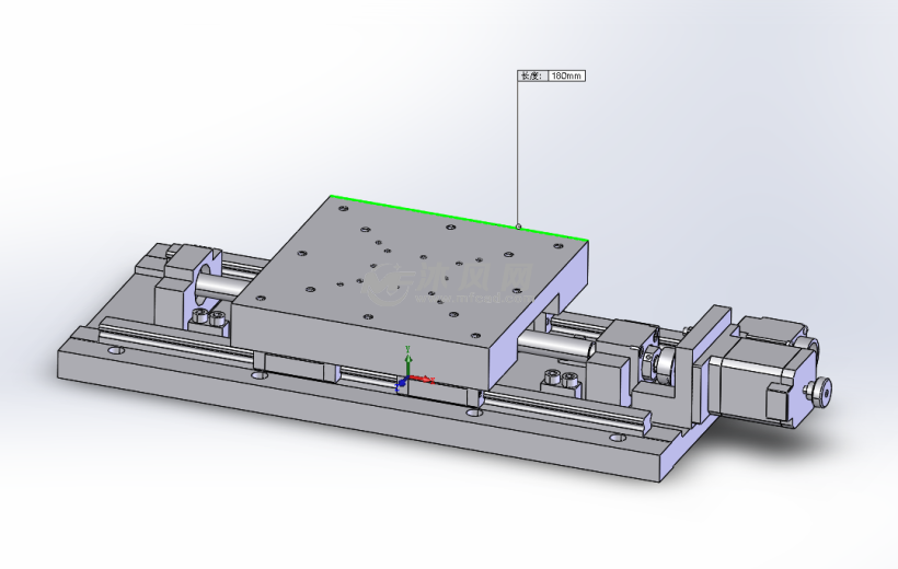 精密电动滑台 - 机床附件图纸 - 沐风网