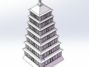 荐福寺小雁塔 sketchup中国古代建筑模型下载 沐风图纸